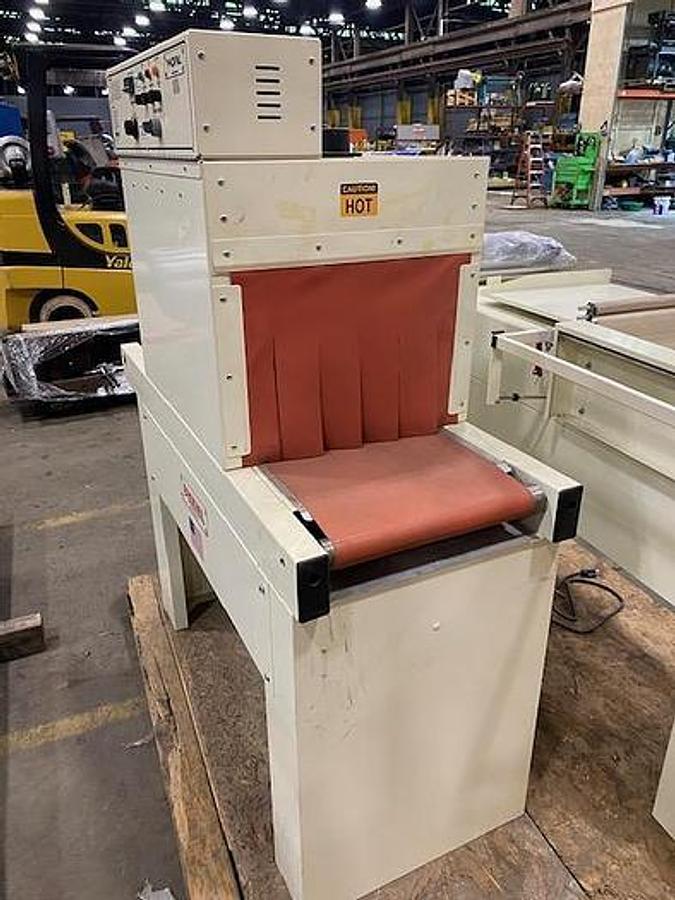 Used PACKALL INC. MODEL L1620D L BAR SEALER WITH PACKALL INC. MODEL T12 X16 - 24BC TUNNEL