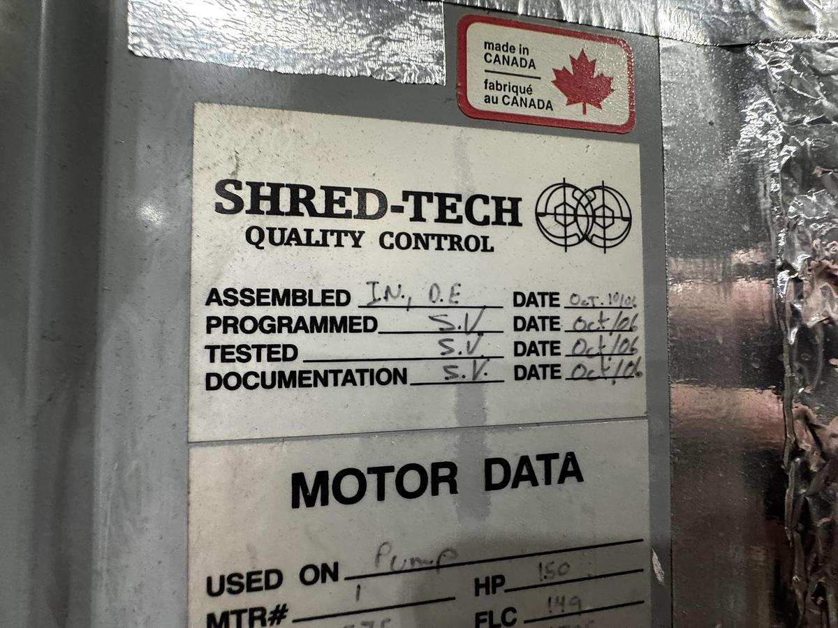 Used SHRED TECH MODEL ST-100 DUAL SHAFT SHREDDER 150HP