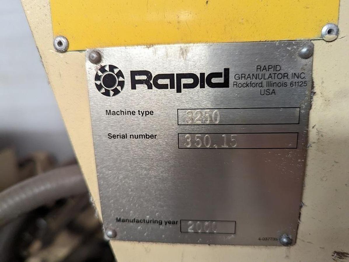 Used RAPID GRANULATOR MODEL 3250 FOR METAL 250 HP