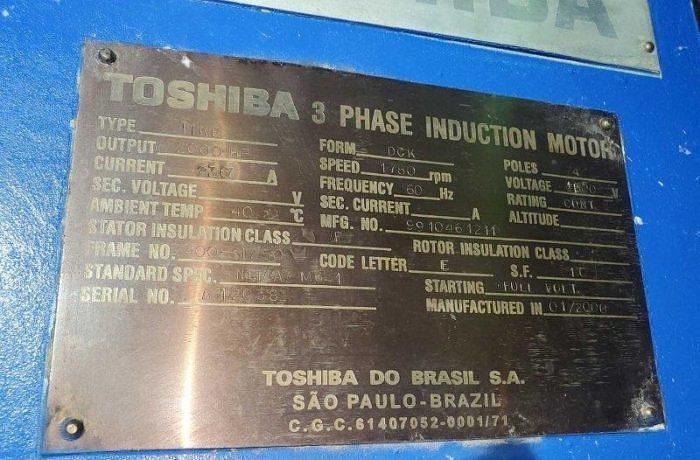 Used 42" METSO MDL. RF41-987-0984-01 REFINER 2000 HP MOTOR