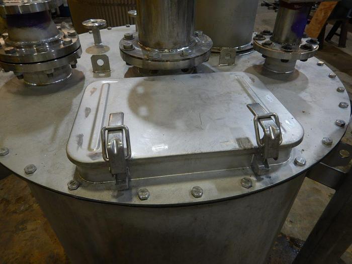 Used 500 GALLON 316 S/S TANK 5' DIA. X 4' STRAIGHT SIDE