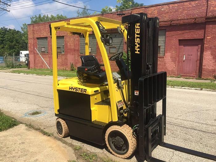 Used 5,000 POUND CAPACITY 8 HYSTER E50XN-33 FORKLIFT WITH SIDE SHIFT ELECTRIC MANUFACTURED 2018