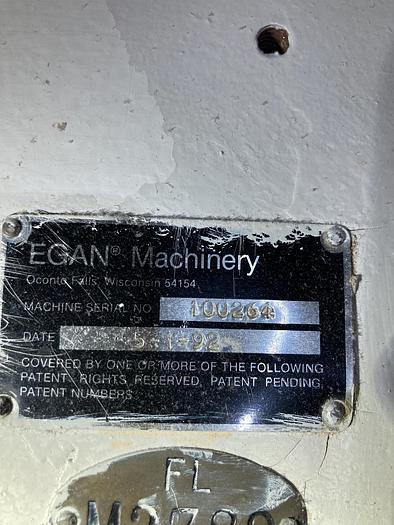 Used 90" EGAN HORIZONTAL TRACK REEL REWINDER WITH SLITTING