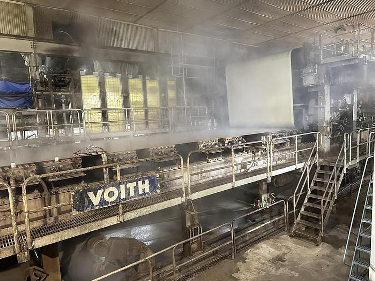 Used 110" (2.794mm) VOITH FOURDRINIER PAPER MACHINE MANUFACTURED 2002