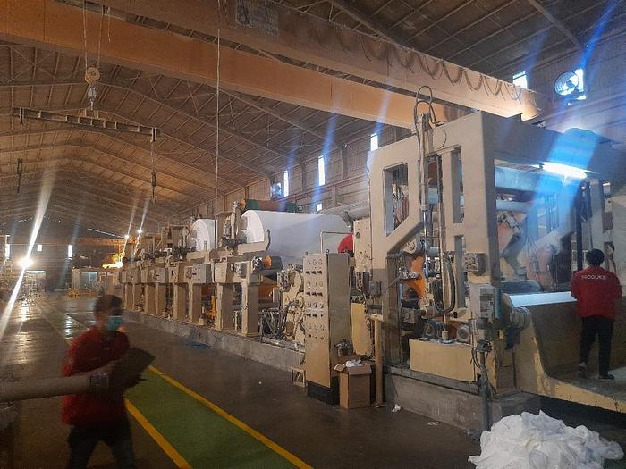 Used 108" (2.75M) RECARD CRESCENT FORMER TISSUE MACHINE 70 TPD PM15