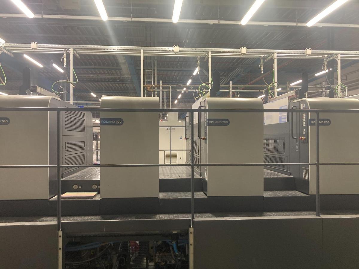 Used MAN ROLAND MODEL R 710 PLV ELITE PRINTING LINE