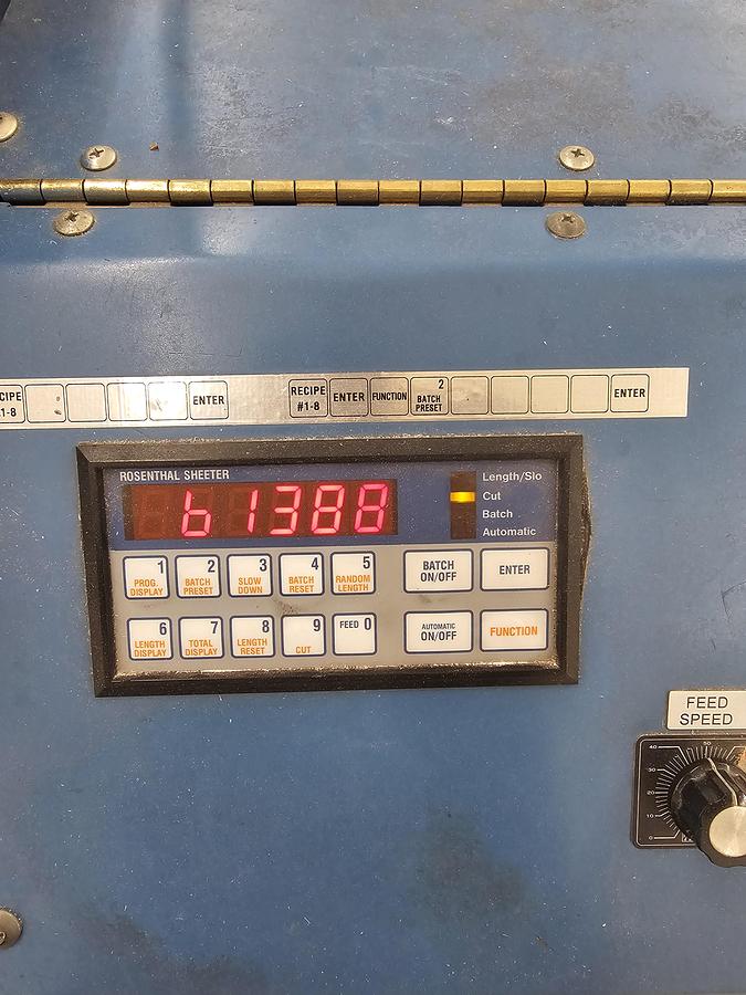 Used 60" WIDE ROSENTHAL SM-60 SHEETER W