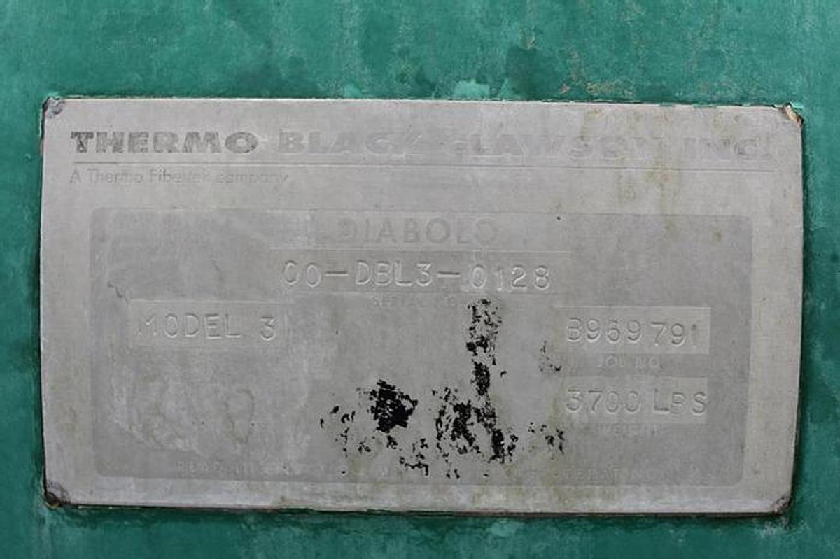 Used BLACK CLAWSON DIABOLO III DETRASHING SCREEN S/S