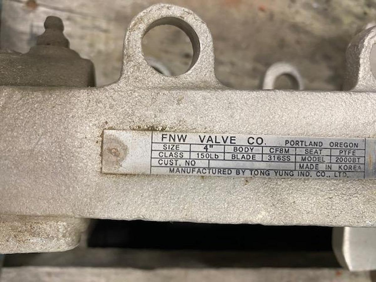 Used MANUAL STAINLESS STEEL KNIFE GATE VALVES 3" & 4" LOT OF (11)