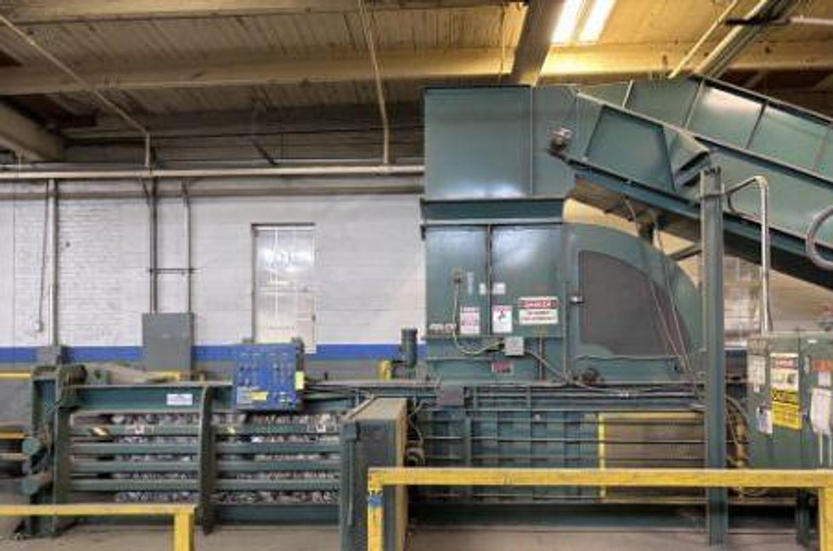 Used SELCO MODEL HLO-128A5OT HORIZONTAL AUTOTIE BALER WITH CONVEYOR 50HP 8" CYLINDER