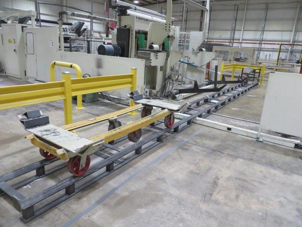 Used 2005 PERINI SINCRO 5.0 106" BRT REWINDING LINE WITH 2 LANE PERINI LOG SAW