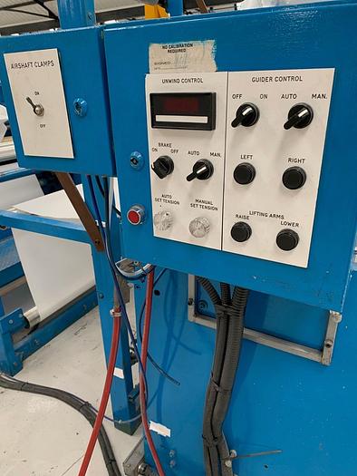 Used 65" ALAN DUFFY CENTER SURFACE SLITTER REWINDER 40" OD REWIND - PENDING ALS