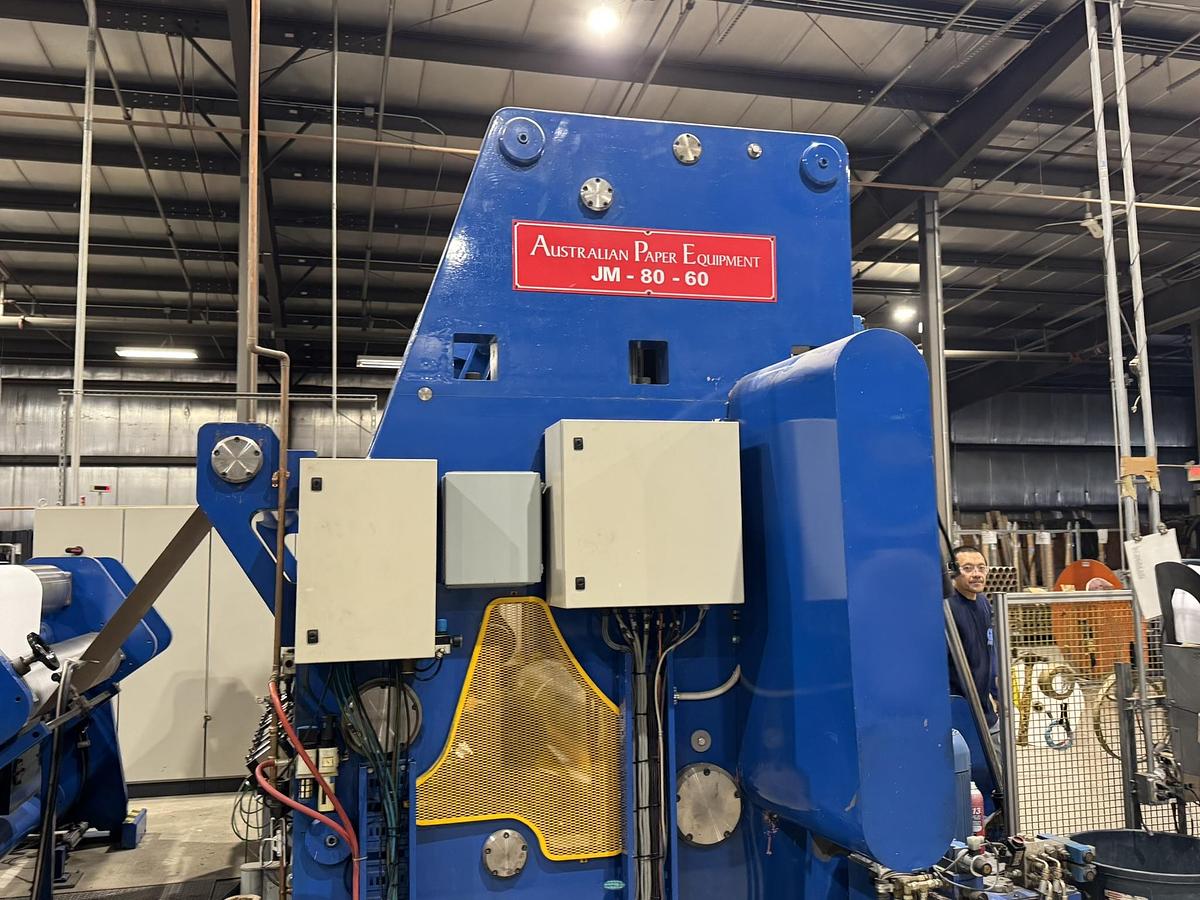 Used 80.5" WIDE AUSQUIP MODEL JM-80-60 TWO DRUM WINDER