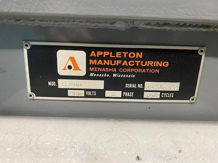 Used 120" APPLETON / MENASHA S200 SEMI AUTOMATIC 3"DIAMETER CORE CUTTER AND DADO CORE KNOTCHER