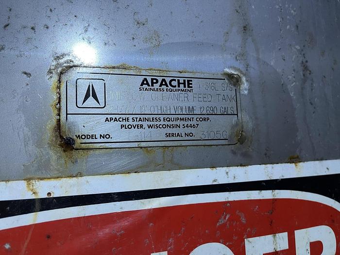 Used APACHE 12'D X 15'H 316L STAINLESS STEEL TANK
