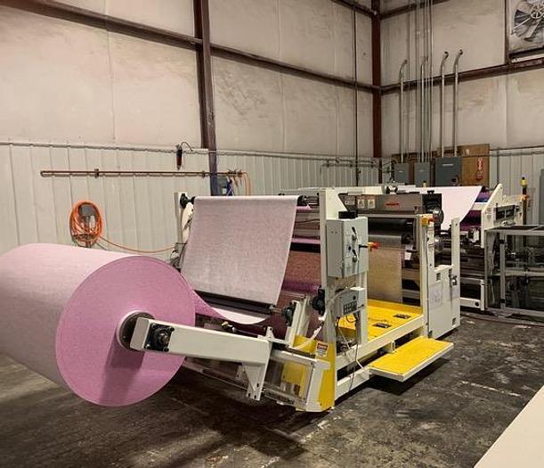 Used 50" WIDE PINNACLE VERSA SPR WIPE LINE SLITTER REWINDER / PERFORATOR - PENDING LS