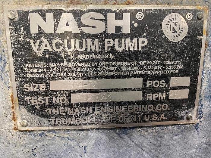 Used NASH MODEL 904-S2 VACUUM PUMP REBUILT 2014