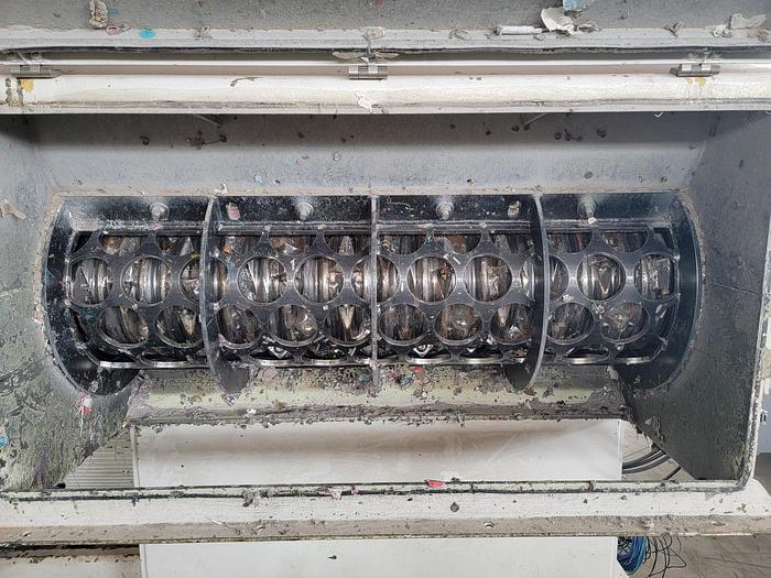 Used 2008 VECOPLAN RG 52 / 100 SINGLE SHAFT SHREDDER 100HP with Discharge Conveyor and High Dump
