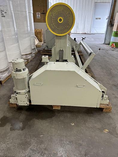 Used 60" WEBCO SHAFTLESS FLOOR PICK UP UNWIND STAND WITH EDGE GUIDE 60" DIAMETER