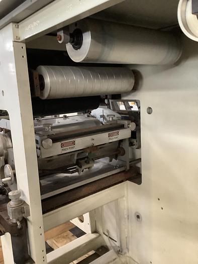 Used 15" WIDE CHESNUT ENGINEERING 1 COLOR PRINTER 2 ROLL ROTOGRAVURE AND LAMINATING LINE