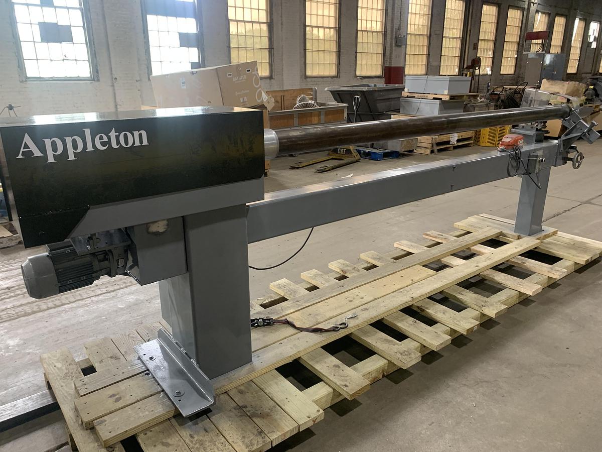 Used 120" WIDE APPLETON MENASHA MODEL S200 CORE CUTTER - 5" DIAMETER CORES