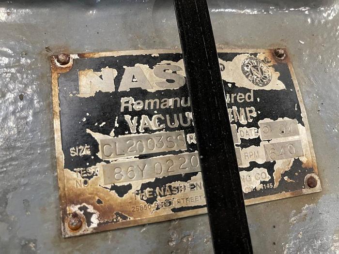 Used NASH CL2003 SS 640 RPM VACUUM PUMP