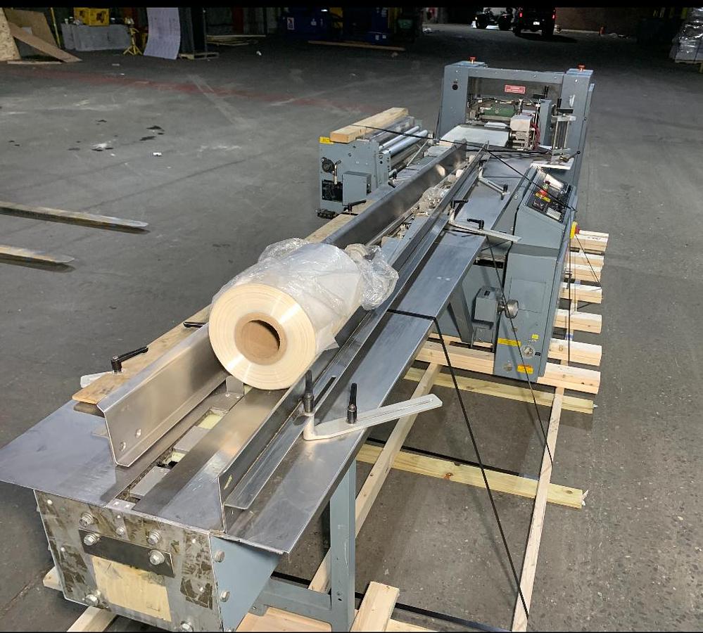 Used SHANKLIN F-5A AUTOMATI SIDE SEAL SHRINK SYSTEM WITH SHANKLIN T-7XL SHRINK TUNNEL