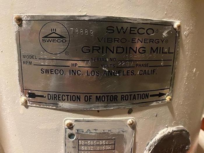 Used SWECO VIBRO-ENERGY MODEL C1 118 GRINDING MILL