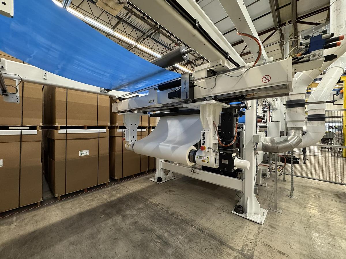 Used 72" WIDE CATBRIDGE LAMINATION LINE & TURRET REWINDER - MFG 2023