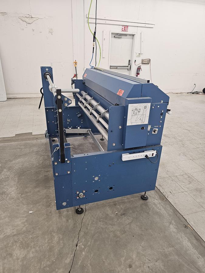 Used 60" WIDE ROSENTHAL SM-60 STRAIGHT KNIFE SHEETER WITH RAZOR SLITTING