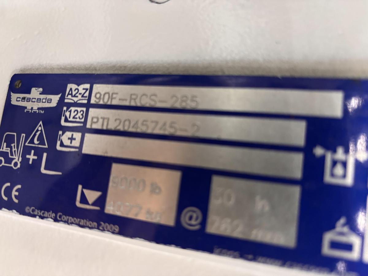 Used 12,000 POUND HYSTER S120FTPRS PAPER ROLL CLAMP FORKLIFT 60" DIAMETER CLAMP 6,500 HOURS