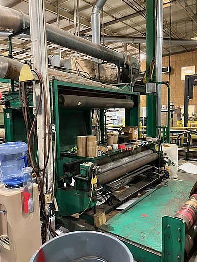 Used 72" WIDE BLACK CLAWSON TDL TWO DRUM WINDER - 72" WOLVERINE 1 COLOR PRESS