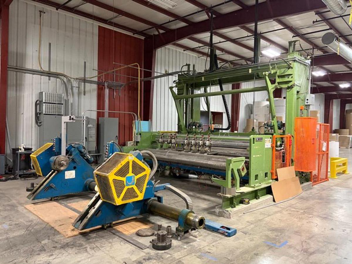 Used 134” WIDE TOSCHI (TOSOTEC) MODEL 4000-3S TWO DRUM SLITTER REWINDER - 71" REWIND DIAMETER - NEW PLC & DRIVES 2023