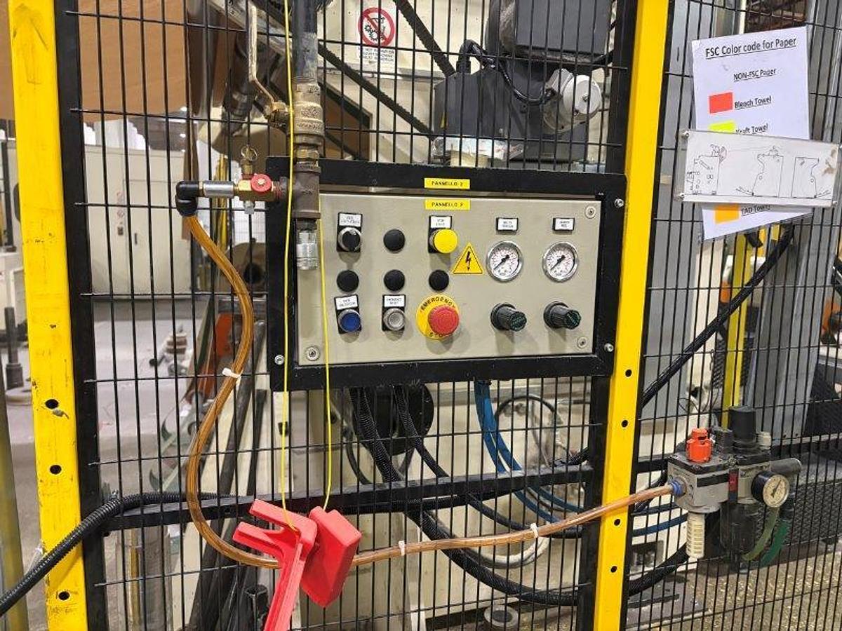 Used 108" WIDE MAFLEX HESTIA MODEL SA-502 INDUTRIAL ROLL REWINDER