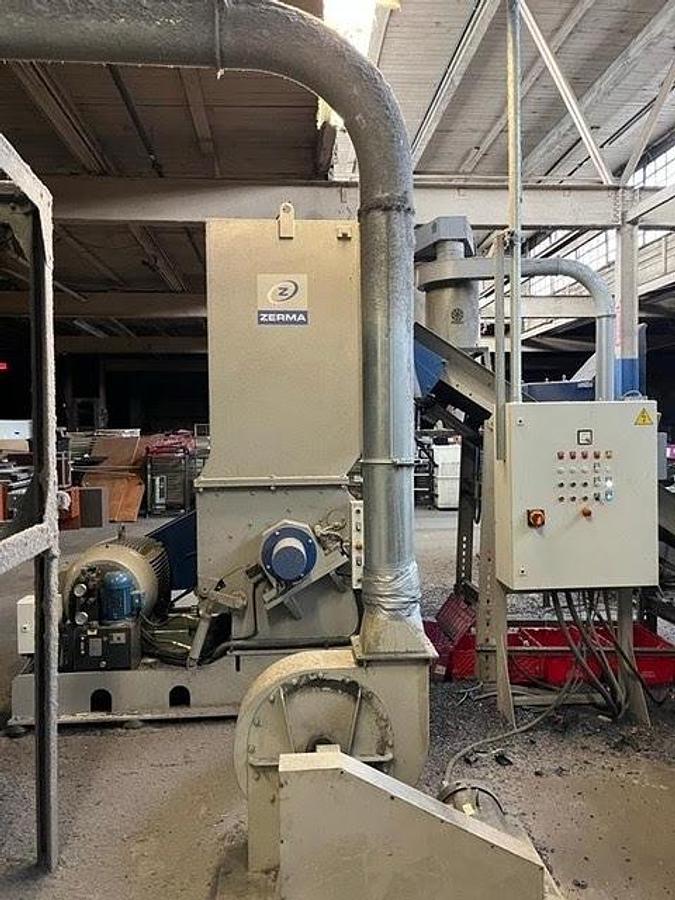 Used ZERMA COMPLETE PLASTICS RECYCLING SYSTEM MODLE ZSS 1000/1200