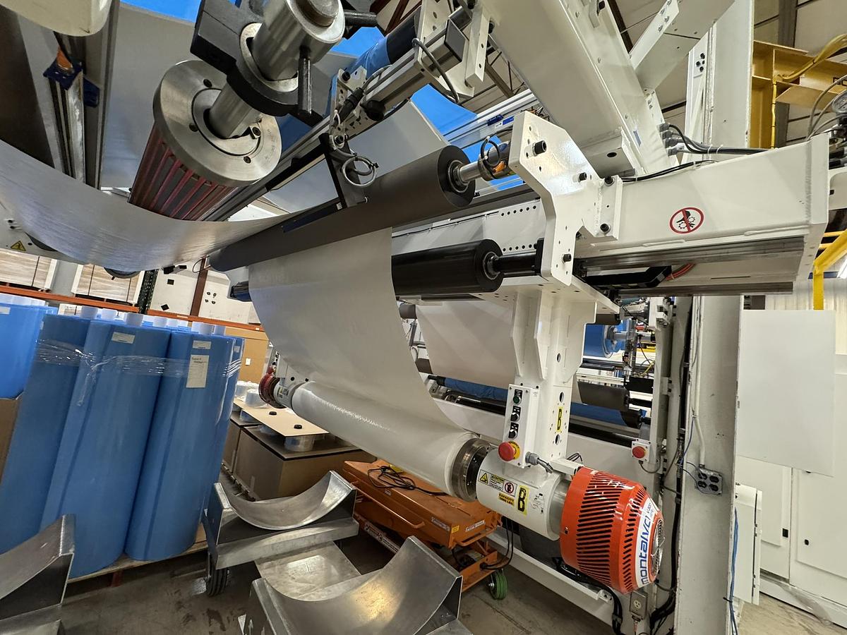 Used 72" WIDE CATBRIDGE LAMINATION LINE & TURRET REWINDER - MFG 2023