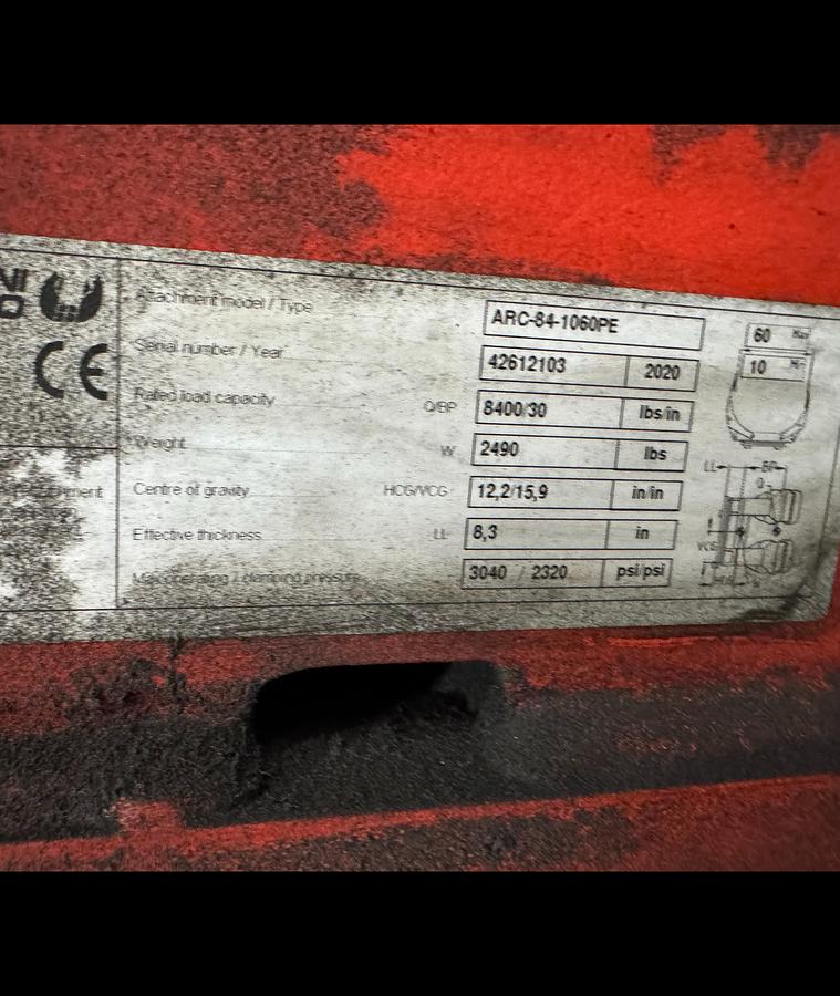 Used 12,000 POUND HYSTER S120FTPRS FORKLIFT WITH PAPER ROLL CLAMP MFG. 2020 LOW MAST