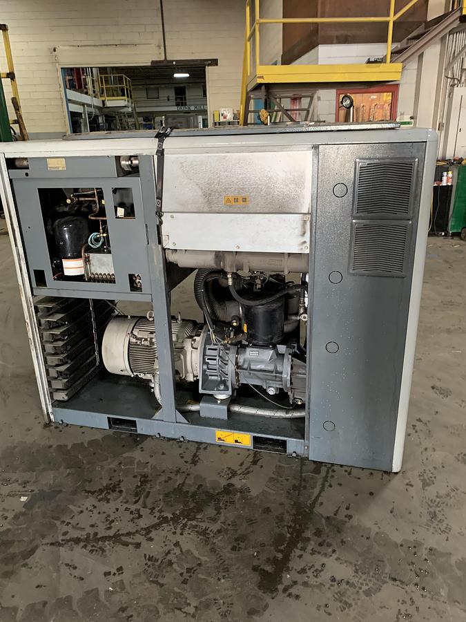 Used 75 HP ATLAS COPCO MODEL GA55VSD ROTARY SCREW AIR COMPRESSOR