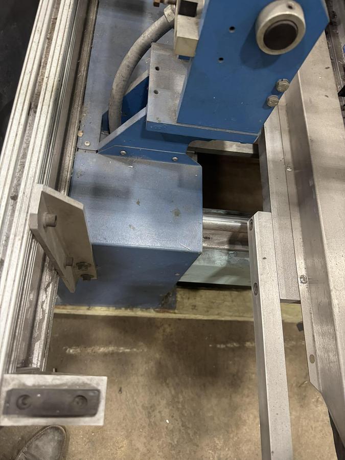 Used 60" WIDE LEVER LS1500 AUTOMATIC SINGLE KNIFE BALONEY CUTTER 16" DIAMETER