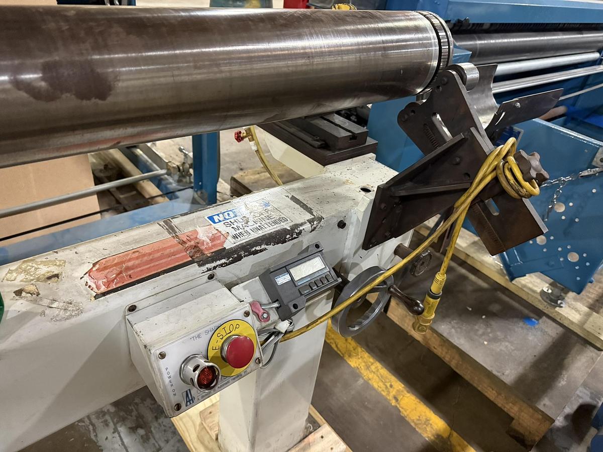 Used 120" WIDE AUTOMATIC CORE CUTTER FOR 3" CORES