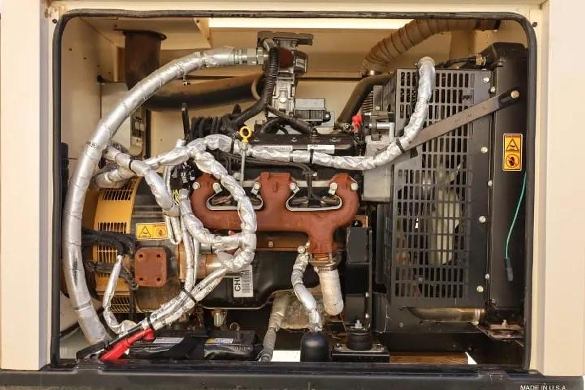 Used 50kW CAT STAND BY GENERATOR DUAL FUEL NATURAL GAS NEVER INSTALLED 2017