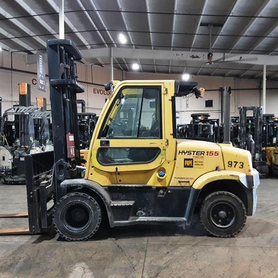 Used 2017 HYSTER H155FT 15,500 CAPACITY DIESEL FORKLIFT WITH 4-WAY HYDRAULICS