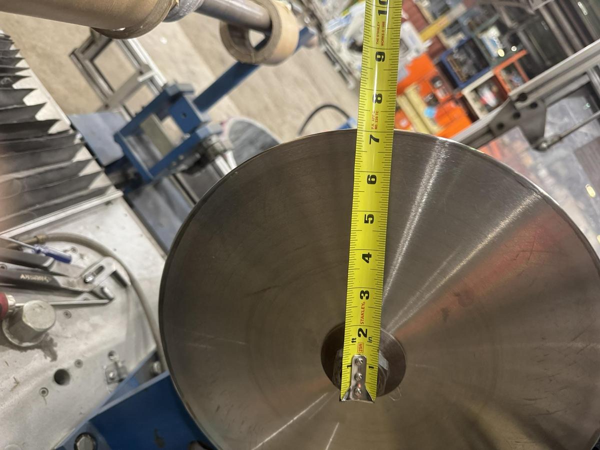 Used 60" WIDE LEVER LS1500 AUTOMATIC SINGLE KNIFE BALONEY CUTTER 16" DIAMETER