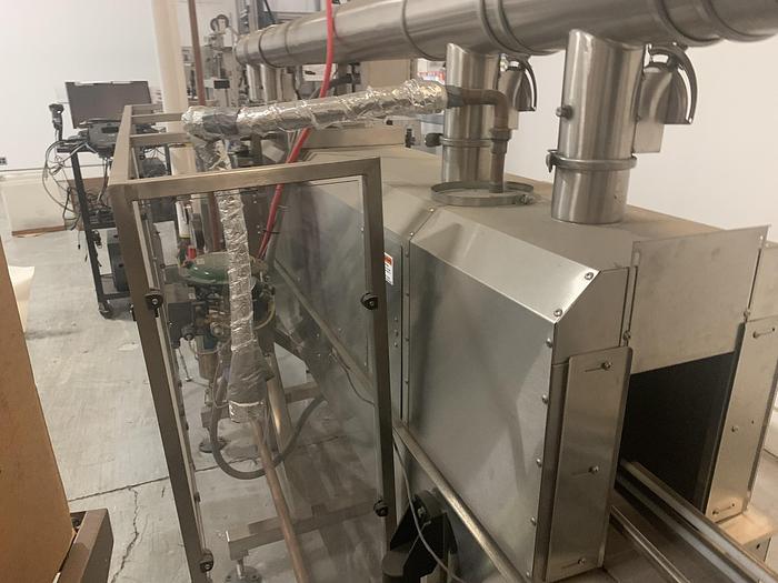 Used PDC R250 SHRINK LABEL APPLICATOR WITH KST80-712 DUAL ZONE STEAM TUNNEL MANUFACTURED 2019 - PENDING JF