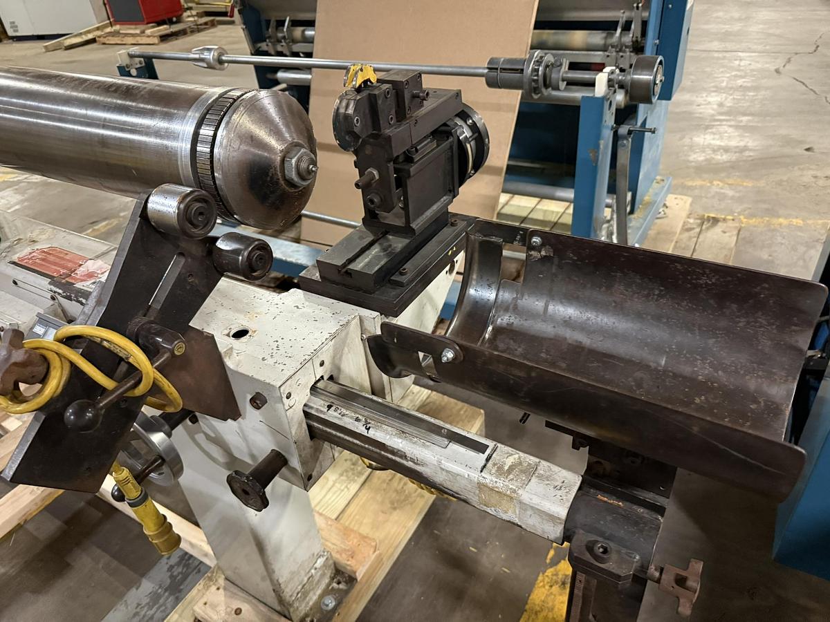 Used 120" WIDE AUTOMATIC CORE CUTTER FOR 3" CORES