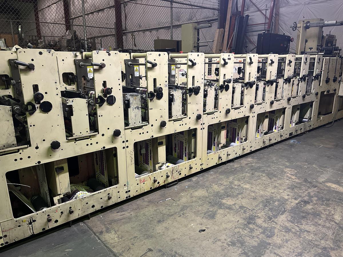 Used 10" WIDE MARK ANDY 2200 PRINTING PRESS 10 COLOR 