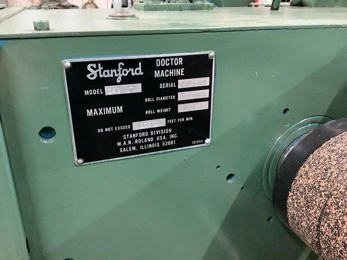 Used 30" STANFORD DOCTOR REWINDER MODEL 142 LT WITH RAZOR SLITTING - PENDING