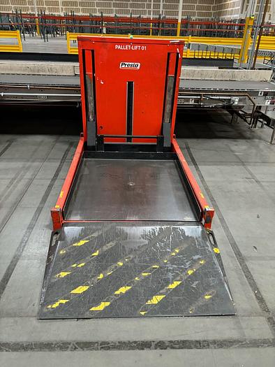Used PRESTO P4-25-4348-LPT FLOOR LEVEL PALLET LIFT LOAD LEVELER TURNTABLE 2,500 POUND CAPACITY (7 UNITS AVAILABLE)