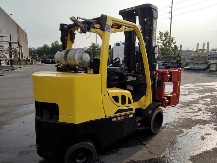 Used 12,000 POUND HYSTER MODEL S120FTPRS TRIPLE STAGE ROLL CLAMP TRUCK 2018