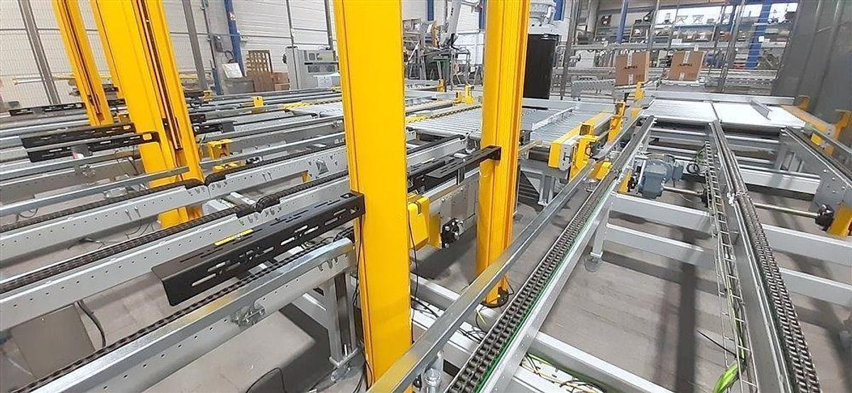 Used PATTYN HIGH-SPEED CASE ERECTING AND BAG INSERTING AUTOMATED PACKAGING SYSTEM